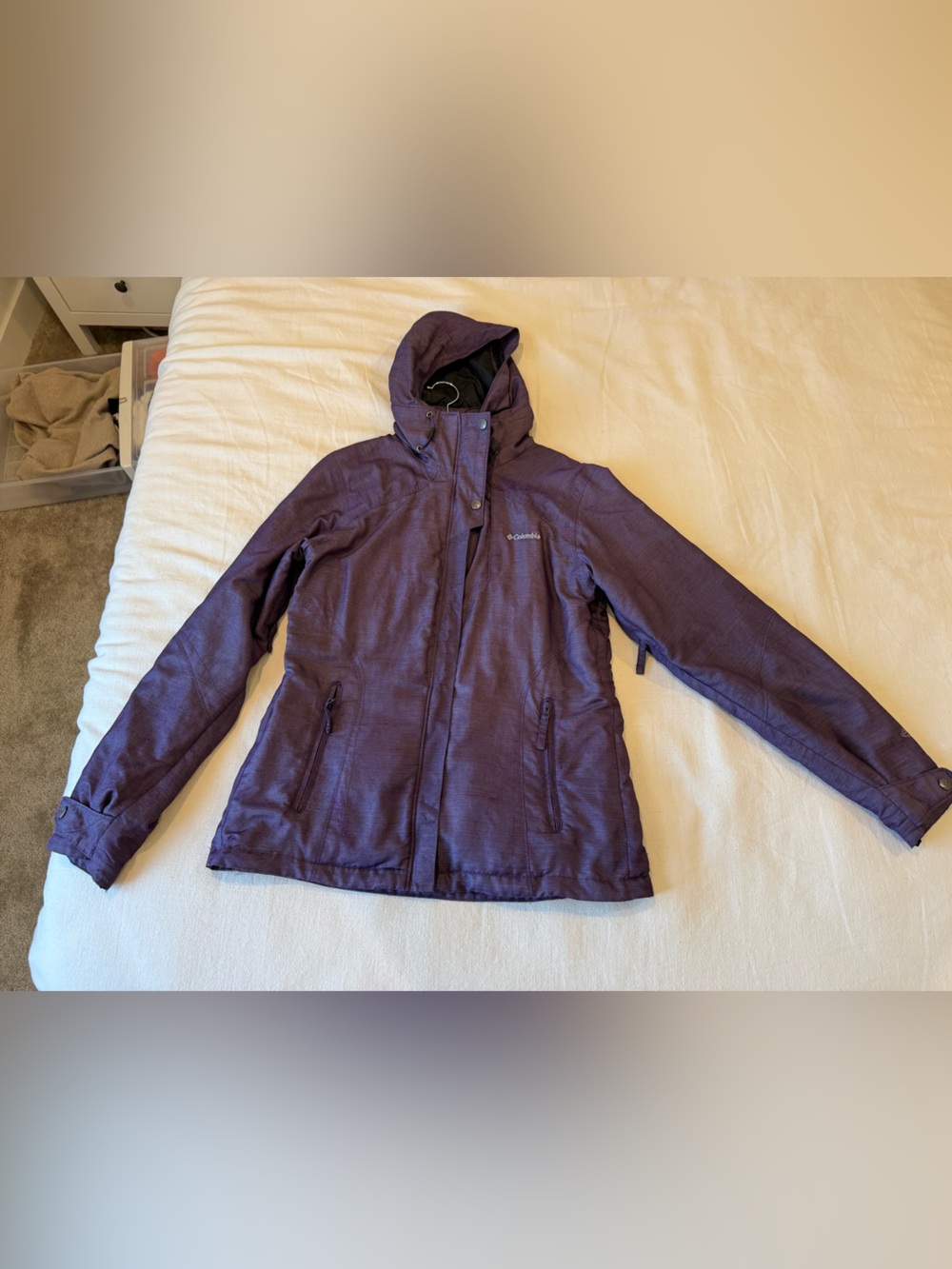 Columbia Women's Purple Hooded Ski/Snowboard Jacket size Medium